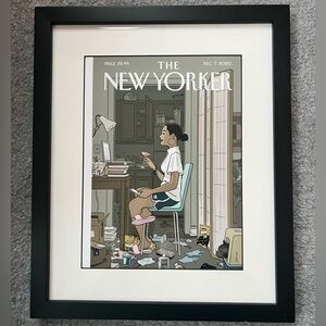 Framed New Yorker Cover Art - Black Frame
